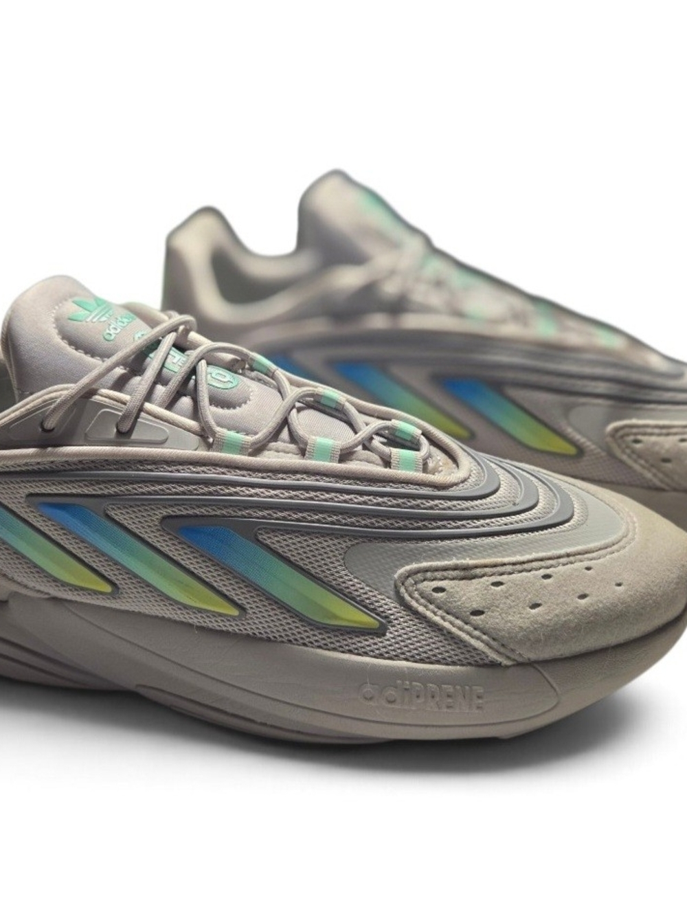 Adidas Ozelia Woman Size 10 Grey with Iridescent Accents